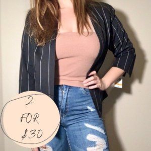 Striped Blazer Tags on